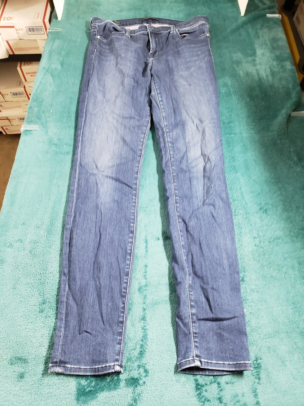 J Brand Jeans Size 30 Women Blue Pants Stretch Denim Ladies Mid Rise Straight